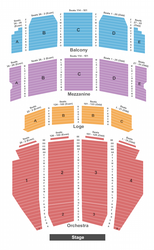 Ohio Theatre Harry Potter Seating Chart